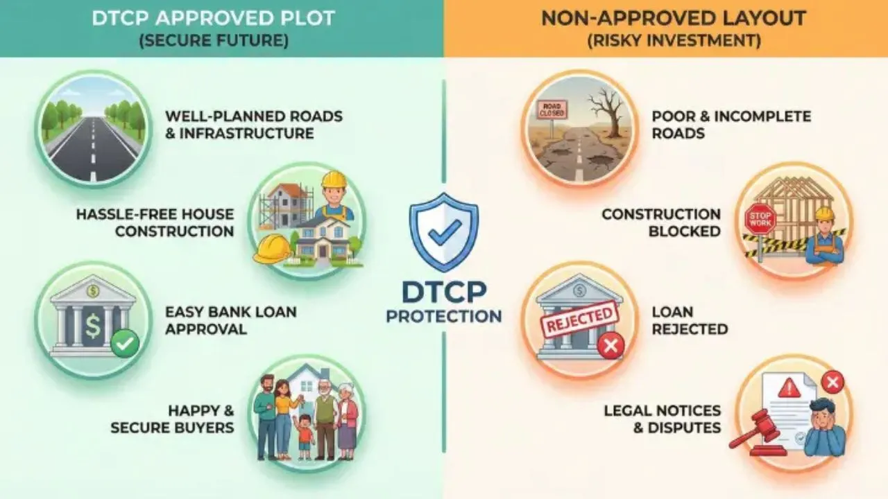 DTCP Approved Plot -Non Approved plot