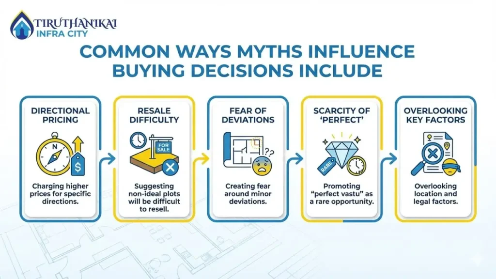 Common ways myths influence buying decisions include: