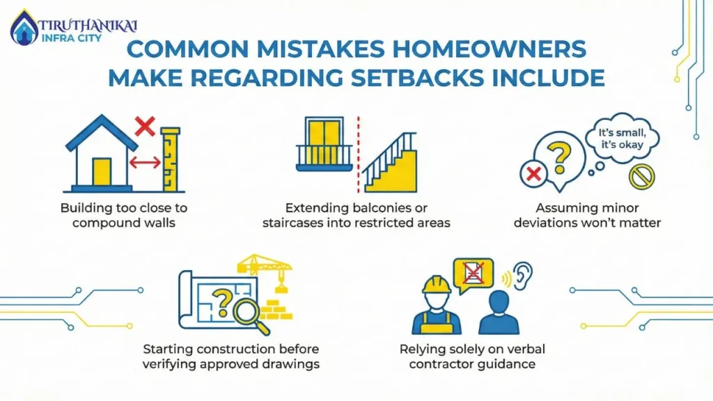 Common mistakes homeowners make regarding setbacks