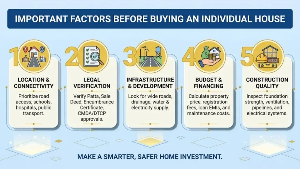 Important factor before buying an individual house