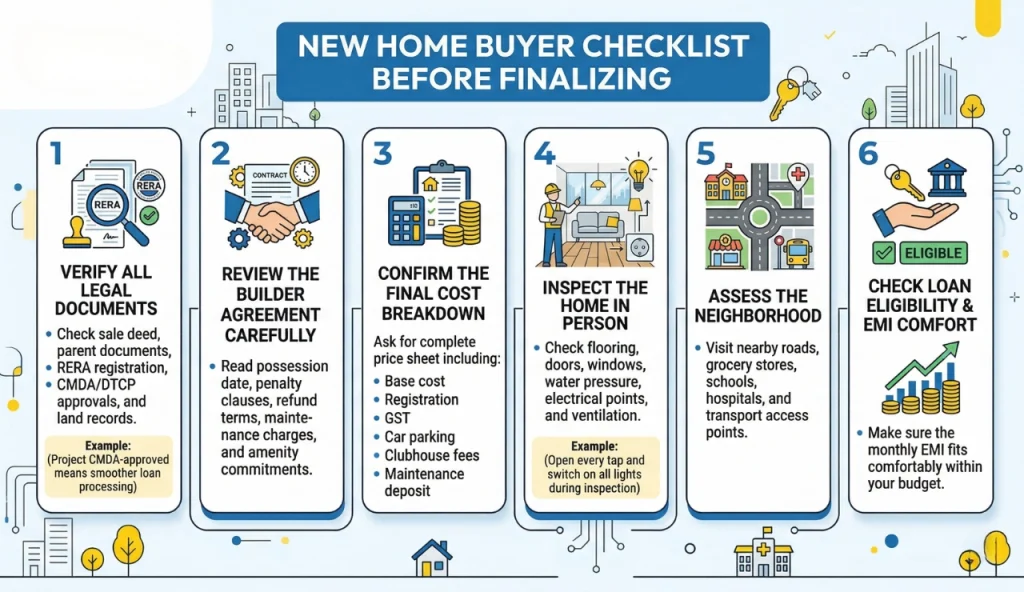 New Home Buyer Checklist Before Finalizing