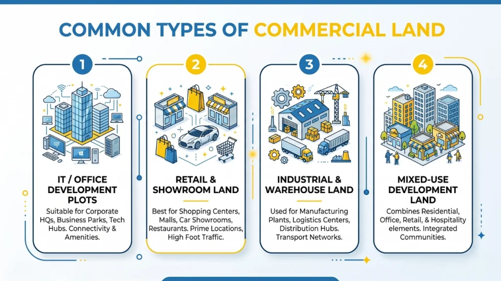 Common Types of Commercial Land