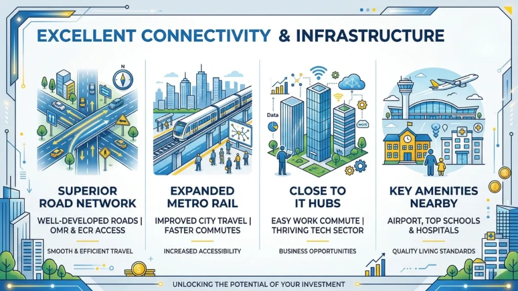 Excellent connectivity & infrastructure