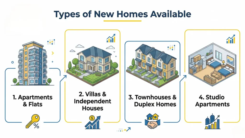 Types of new homes available