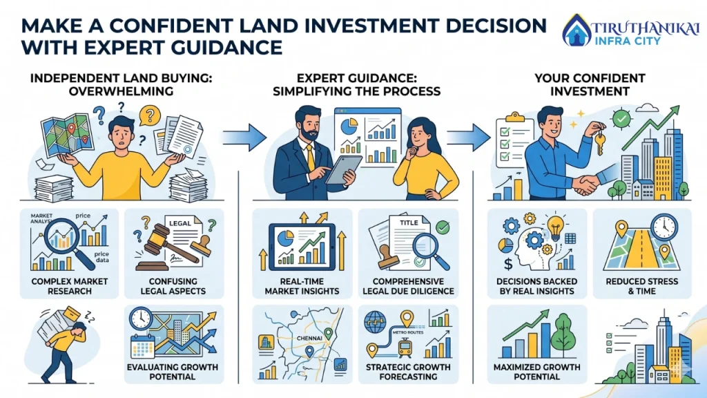 this image contains Make a Confident Land Investment Decision with Expert Guidance