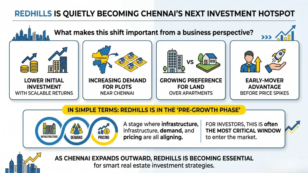 this image contains Redhills Is Quietly Becoming Chennai’s Next Investment Hotspot