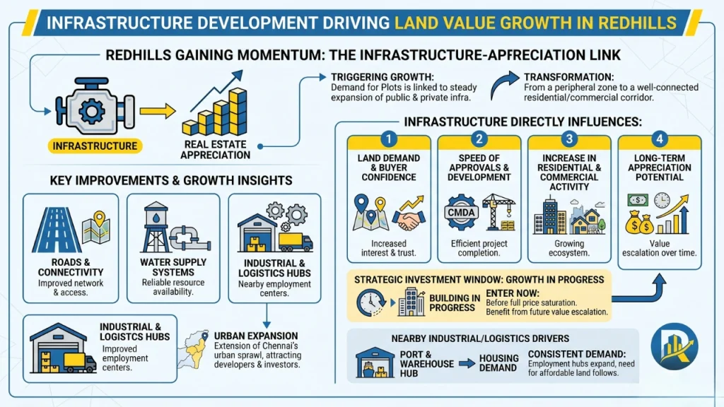 this image contains Infrastructure Development Driving Land Value Growth in Redhills