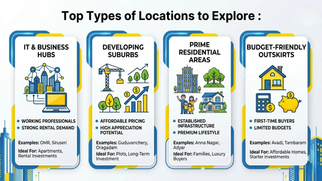 Top Types of location to explore