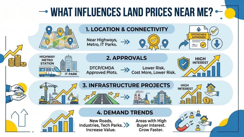 What Influences Land Prices Near Me