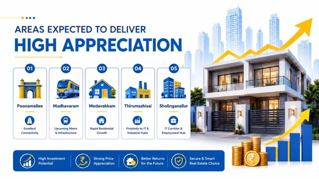 Areas Expected to Deliver high appreciation