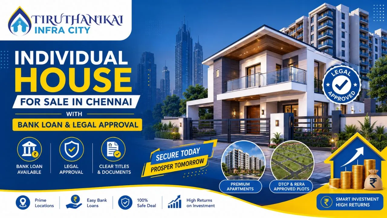 Individual House for Sale in Chennai with Bank Loan & Legal Approval