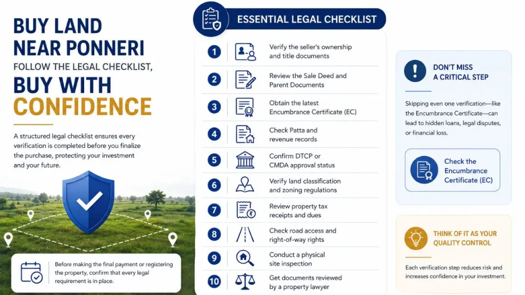 Legal Checklist for Buying Land Near Ponneri