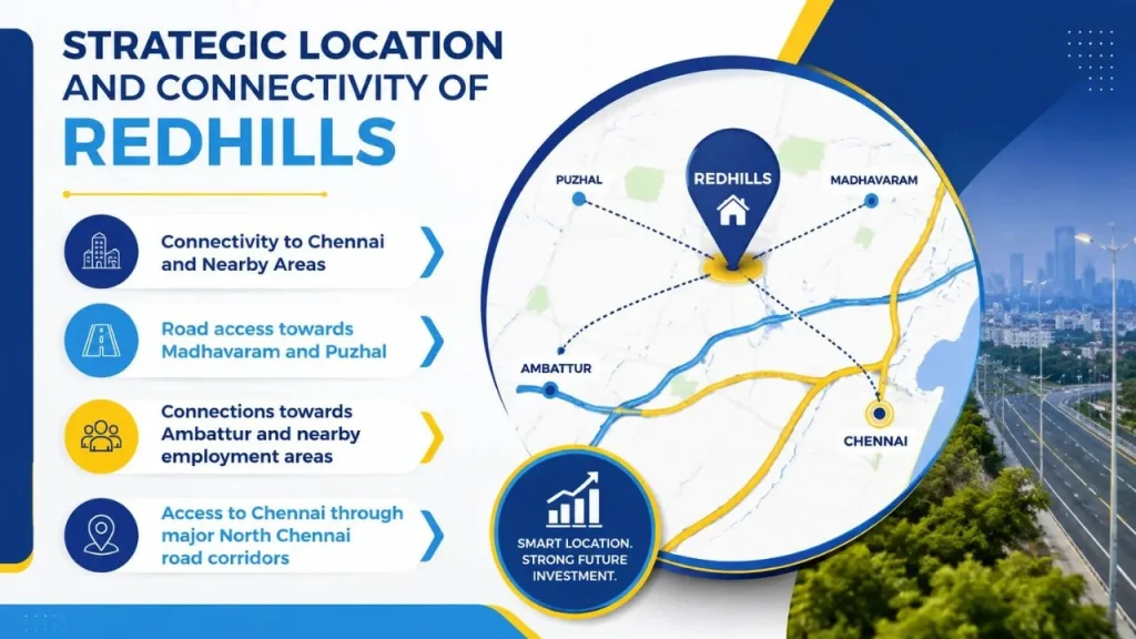 strategic location and connectivity of redhills