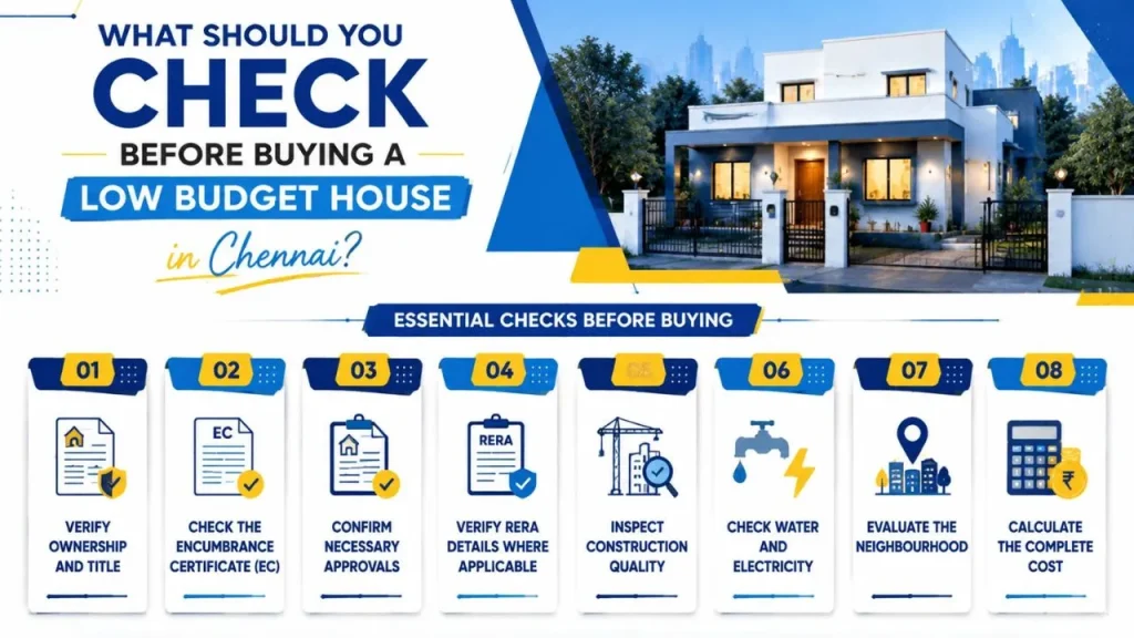 what should you check before buying a low budget house in chennai