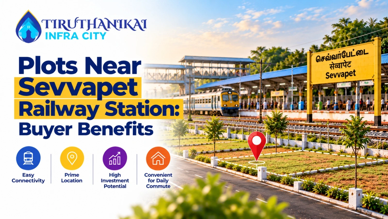 Plots near Sevvapet Railway Station